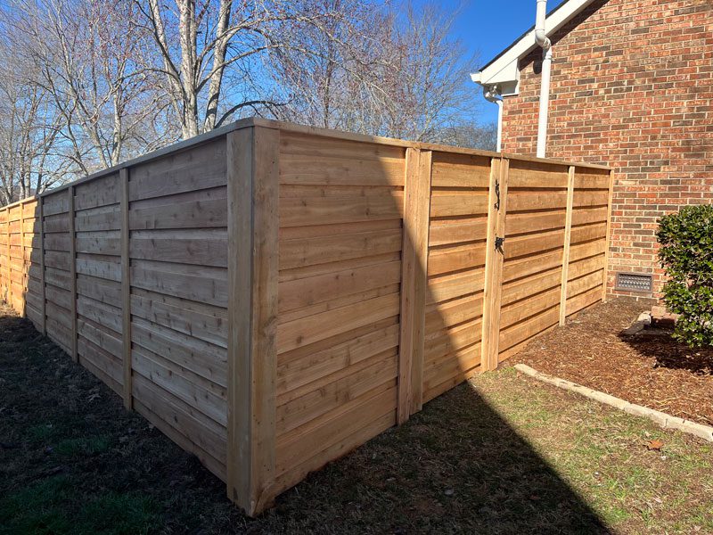 horizontal wood fence in nashville