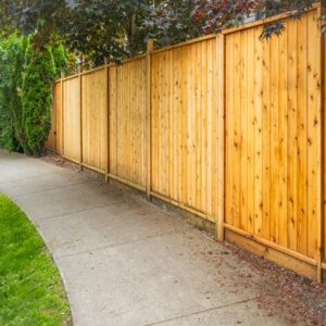 cedar wood privacy fence