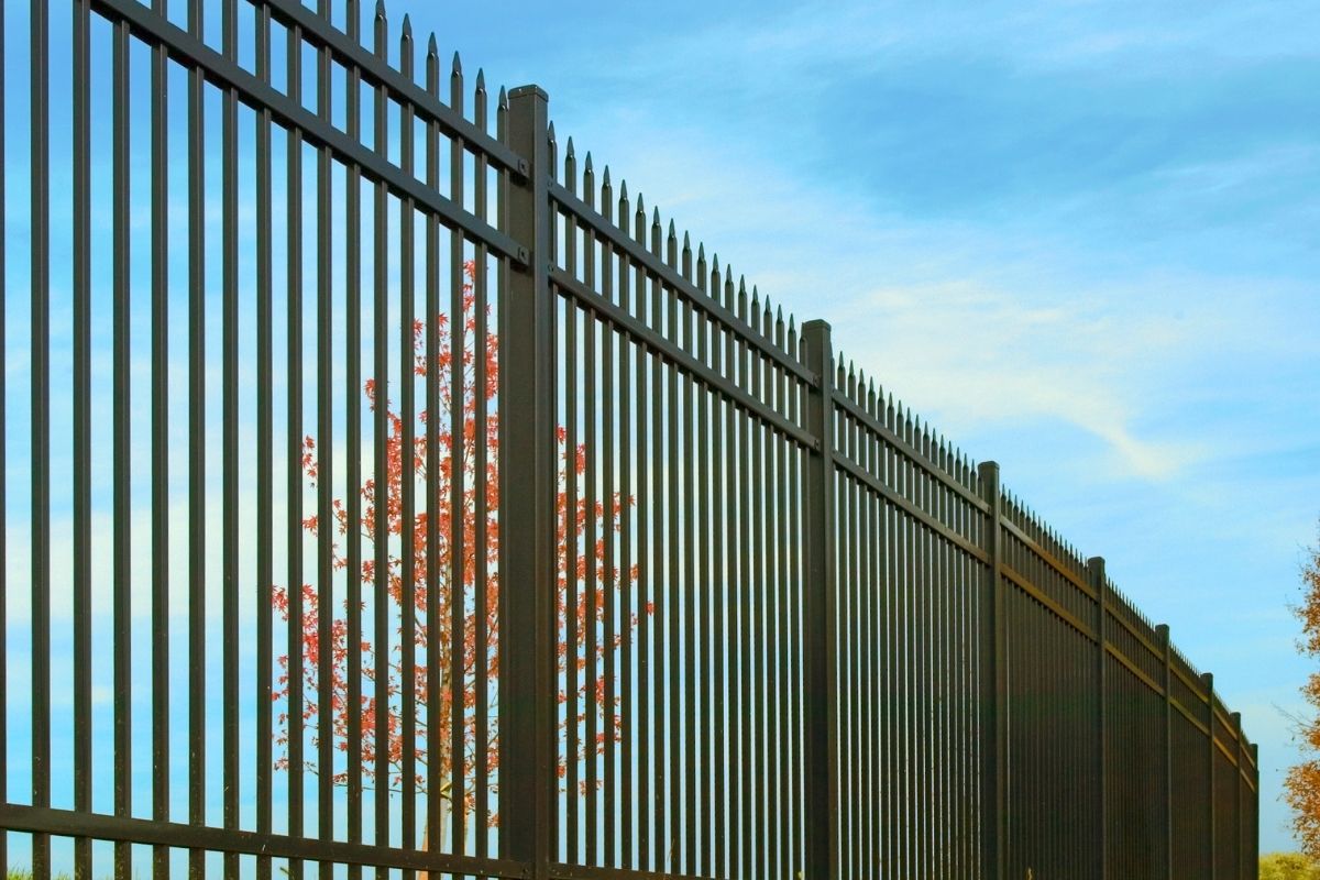 metal security fence